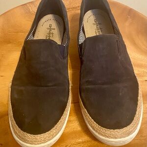 Clarks Women's Marie Sail Loafer Flat Danelly Sky Navy Blue Suede Leather